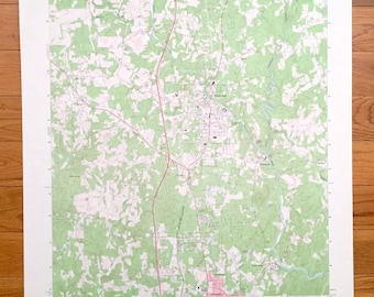 Antique Randleman, North Carolina 1970 US Geological Survey Topographic Map – Randolph County, New Market, Sophia, Asheboro, Salem, NC