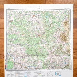 Antike SOVIET Limoges, Frankreich 1967 Russische Armee Survey Map – Nouvelle-Aquitaine, Haute-Vienne, Limousin, Midi Pyrenäen, Auvergne, Angouléme