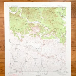 Antique Turkey Mountain, Texas 1938 US Geological Survey Carte topographique - Kinney, Uvalde County, Nueces River Alamo Village Grass Valley TX