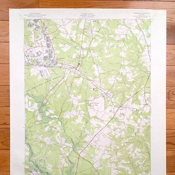 Antique Fort Meade & Odenton, Maryland 1949 US Geological Survey Topographic Map – Prince Georges, Anne Arundel County, Millersville, MD