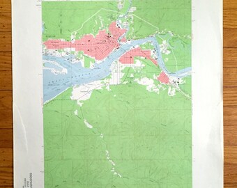 Antique Aberdeen, Washington 1957 US Geological Survey Topographic Map – Grays Harbor County, Hoquiam, Cosmopolis, Books Ranch, WA