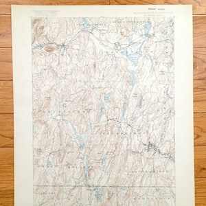 Antike Brookfield, Massachusetts 1893 US Geologische Untersuchung Topographische Karte - Sturbrirdage, Ware, Palmer, Brinfield, Southbrithd, Union, MA CT
