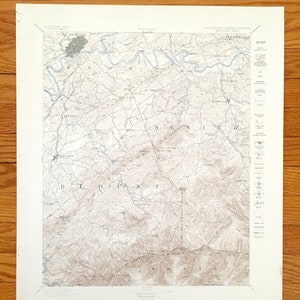 Antike Knoxville, Tennessee 1895 US Geological Survey Topographische Karte – Knox, Sevier, Blount, Swain County, Maryville, Sevierville, TN
