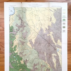 Antiker Lake Tahoe, Kalifornien 1889 US 1889 Kartographie - Douglas, Eldorado, Alpine County, Nevada, Markleeville, Carson NV