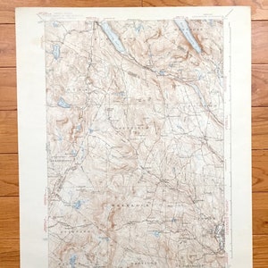 Antique Lyndonville, Vermont 1951 US Geological Survey Topographic Map - Caledonia Orleans County Barton Sheffield Sutton Wheelock Lyndon VT