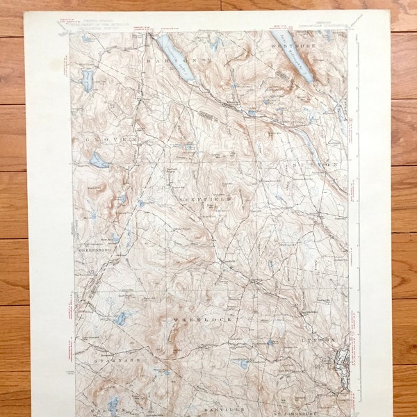 Lyndonville Vt Map Etsy