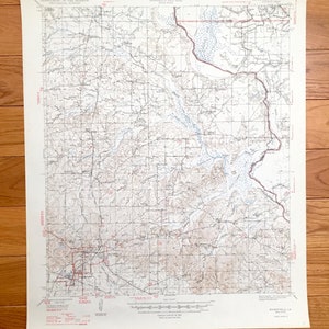 Antike Mansfield, Louisiana 1947 US Geological Survey topographische Karte - Naborton, Carmel, Holly, Frierson, De Soto Parish, Hog Thief Point
