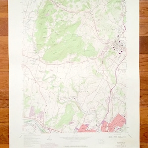 Antique Boyertown, Pennsylvania 1957 US Geological Survey Topographic Map – Berks, Montgomery County, Oley, Earl, Colebrookdale, Douglass PA