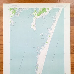 Antike Tingles Island, Maryland 1942 US Geological Survey Topographische Karte – Worcester County, Assateague Island, St Lawrence Neck, MD
