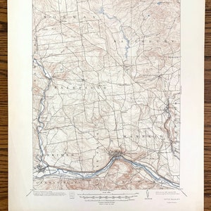 Antique Little Falls, New York 1903 US Geological Survey Topografische Kaart – Herkimer, Fulton County, Middleville, Dolgeville, Salisbury, NY