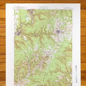 Antike Ridgway, Pennsylvania 1941 US Geologische Untersuchung Topographische Karte - Johnsonburg, St. Marys, Benzinger, Snyder, Huston, Jay, Byrnedale