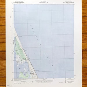 Antike Kitty Hawk, North Carolina 1943 US Geologische Untersuchung, topographische Karte - Dare County, Gebrüder Wright, Kill Devil Hills, Beach, PNG