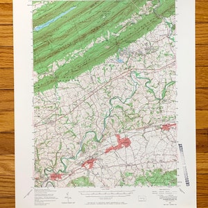 Antique Hershey, Pensilvania 1956 Mapa topográfico del Servicio Geológico de EE. UU. – Hummelstown, Palmyra, Swatara, Annville, Indiantown, Hanover, PA