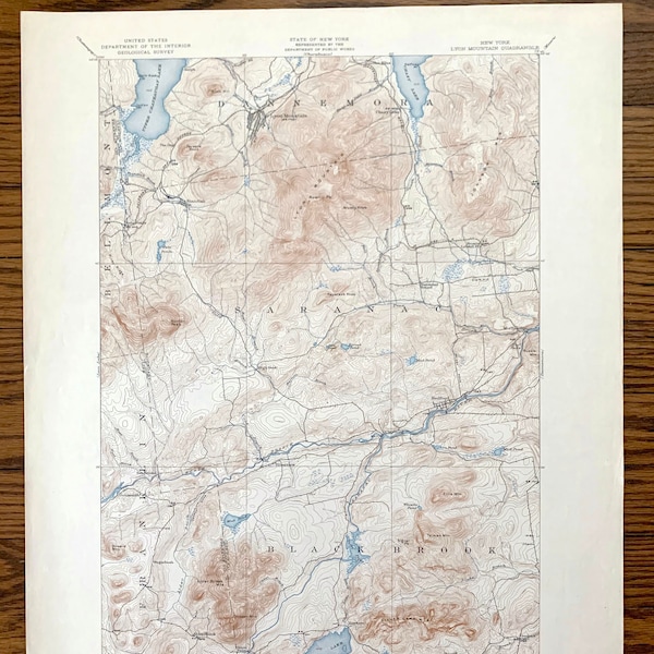 Chazy Ny Map Etsy
