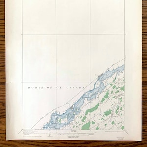 Antique Red Mills, New York 1906 CARTE TOPOGRAPHIQUE DE L’US Geological Survey – Comté de Saint-Laurent, Rivière, Lisbonne, Cardinal, Iroquois, Canada, NY