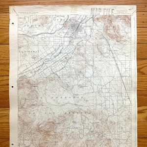 Antike Riverside, Kalifornien 1901 US Geologische Übersicht Topographische Karte - County, Box Springs, Lake Mathews, Jurupa, La Sierra, Temescal, CA