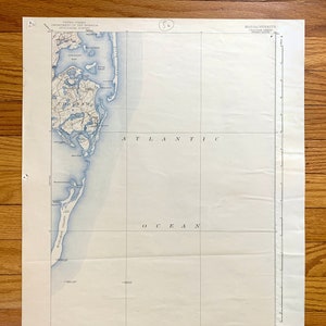 Antique Chatham, Massachusetts 1893 US Geological Survey Carte topographique – Cape Cod, comté de Barnstable, Brewster, Harwich, Orléans du Sud, MA