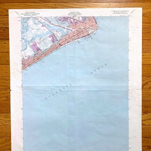 Antike Atlantic City, New Jersey 1952 US Geologische Übersicht Topographische Karte — Atlantic County, Margate City, Ventnor City, Höhen, Shore NJ