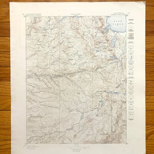 Antique Lake Tahoe, Califórnia 1896 Mapa topográfico do US Geological Survey - Pyramid Peak, Eldorado, Amador, Alpine, Nevada, Emerald Bay, CA