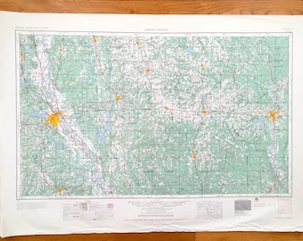 Antique Shreveport, Louisiana 1955 US Geological Survey Topographic Map – Bossier City, Monroe, Minden, Ruston, Ringgold Mansfield Vivian LA