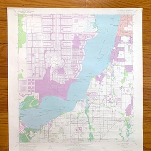 Antique Cape Coral y Fort Myers, Florida 1958 Mapa topográfico del Servicio Geológico de EE. UU. - Condado de Lee, Caloosahatchee, Iona, Cypress Lake FL