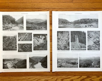 Antique Roan Mountain, Tennessee 1907 Rock Formation Photographs Illustrations – US Geological Survey –  Elizabethton, Johnson City, TN