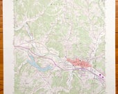 Antique Logan, Ohio 1992 US Geological Survey Topographic Map Falls, Marion, Enterprise, Green, West Logan, Monday Creek, Lake Logan