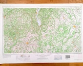 Antique Dothan, Alabama 1953 US Geological Survey Topographic Map Fort Rucker, Enterprise, Ozark, Headland, Ashford, Georgia, Florida