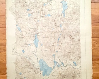 White Mountains New Hampshire 1942 US Geological Survey Topographic Map \u2013 Chatham NH Ski Bartlett Jackson Antique North Conway Albany