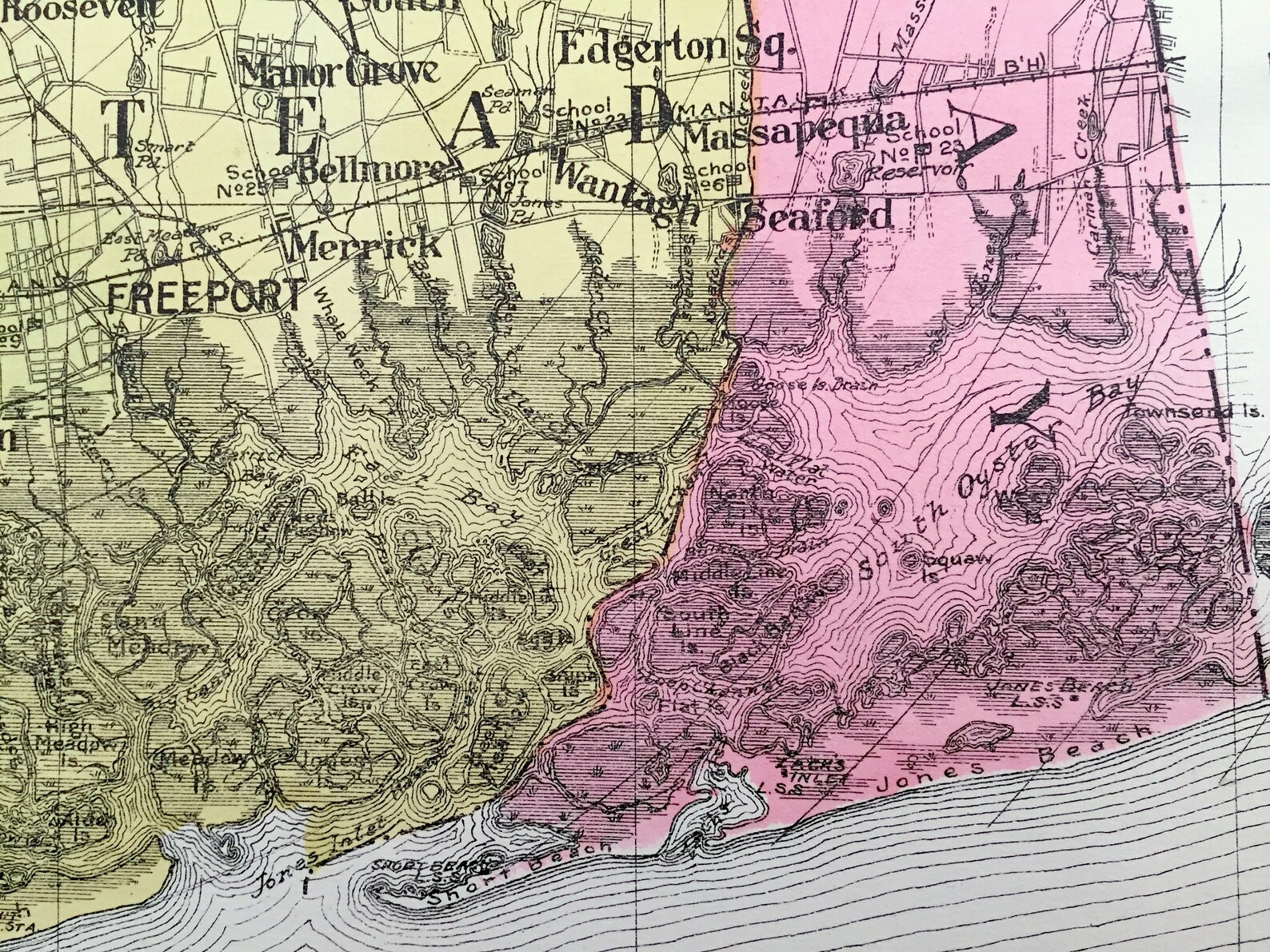 Antique Nassau County New York 1912 New Century Atlas Map Etsy