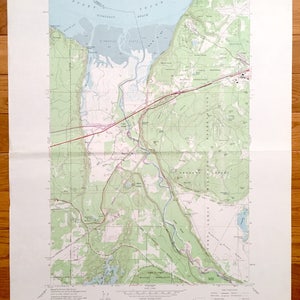 Antiker Nisqually, Washington 1959 US-Amerikanisches Erhebung Topographic Map – Pierce, Thurston County, Beachcrest, Dupont, Argonne Forest, WA