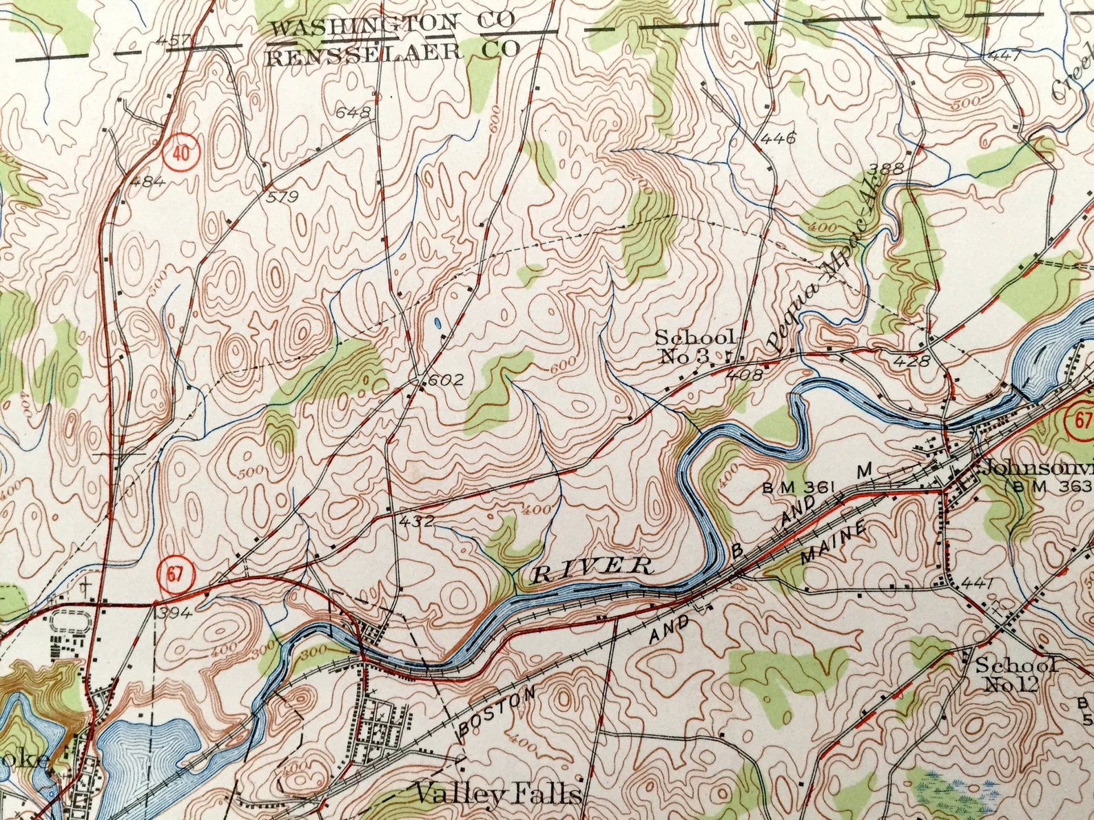 Antique Cohoes New York 1949 US Geological Survey Topographic Etsy
