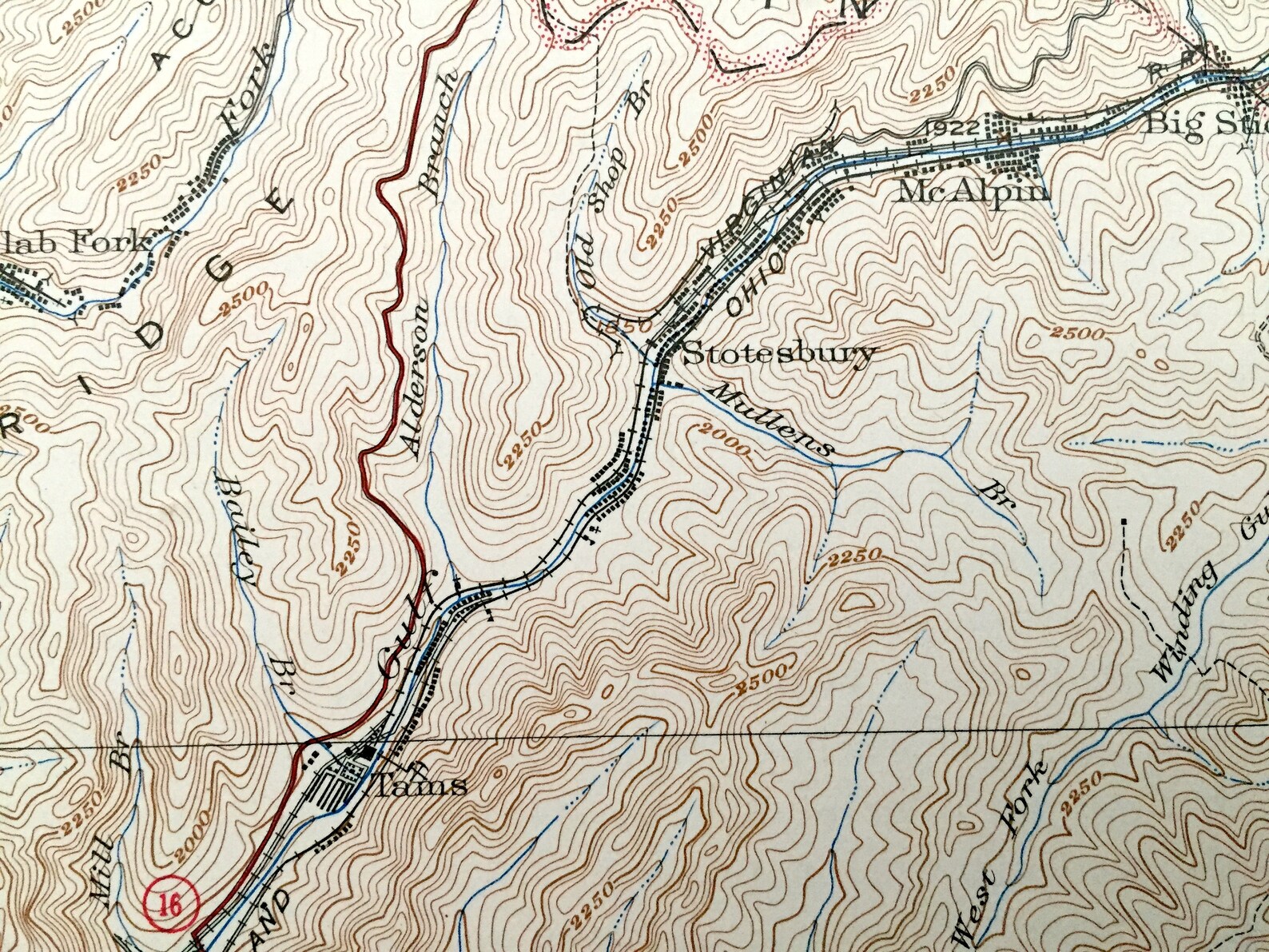 Antique Mullens West Virginia 1927 US Geological Survey Etsy