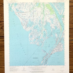 Antique West Delta, Louisiana 1958 US Geological Survey Topographic Map – Plaquemines Parish, Head of Passes, Pilottown Mississippi River LA