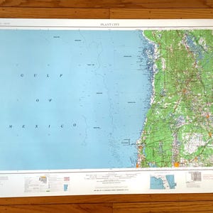 Antike Plant City, Florida 1964 US Geologische Untersuchung Topographische Karte - Tampa, Dunedin, New Port Richey, Zephyrhillis, Dade, Wildwood FL