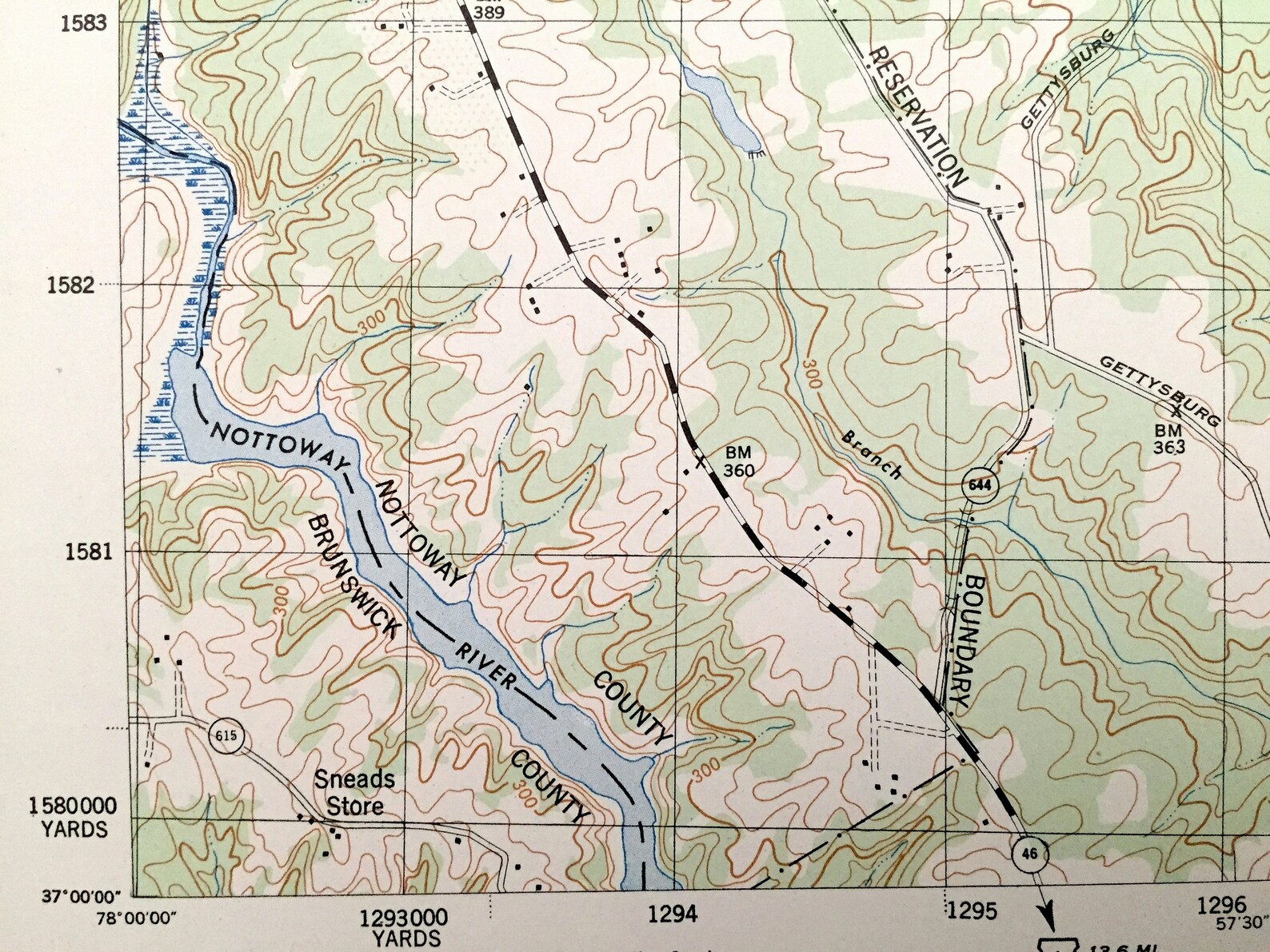 Antique Blackstone Virginia 1943 US Corps of Army Engineers Etsy