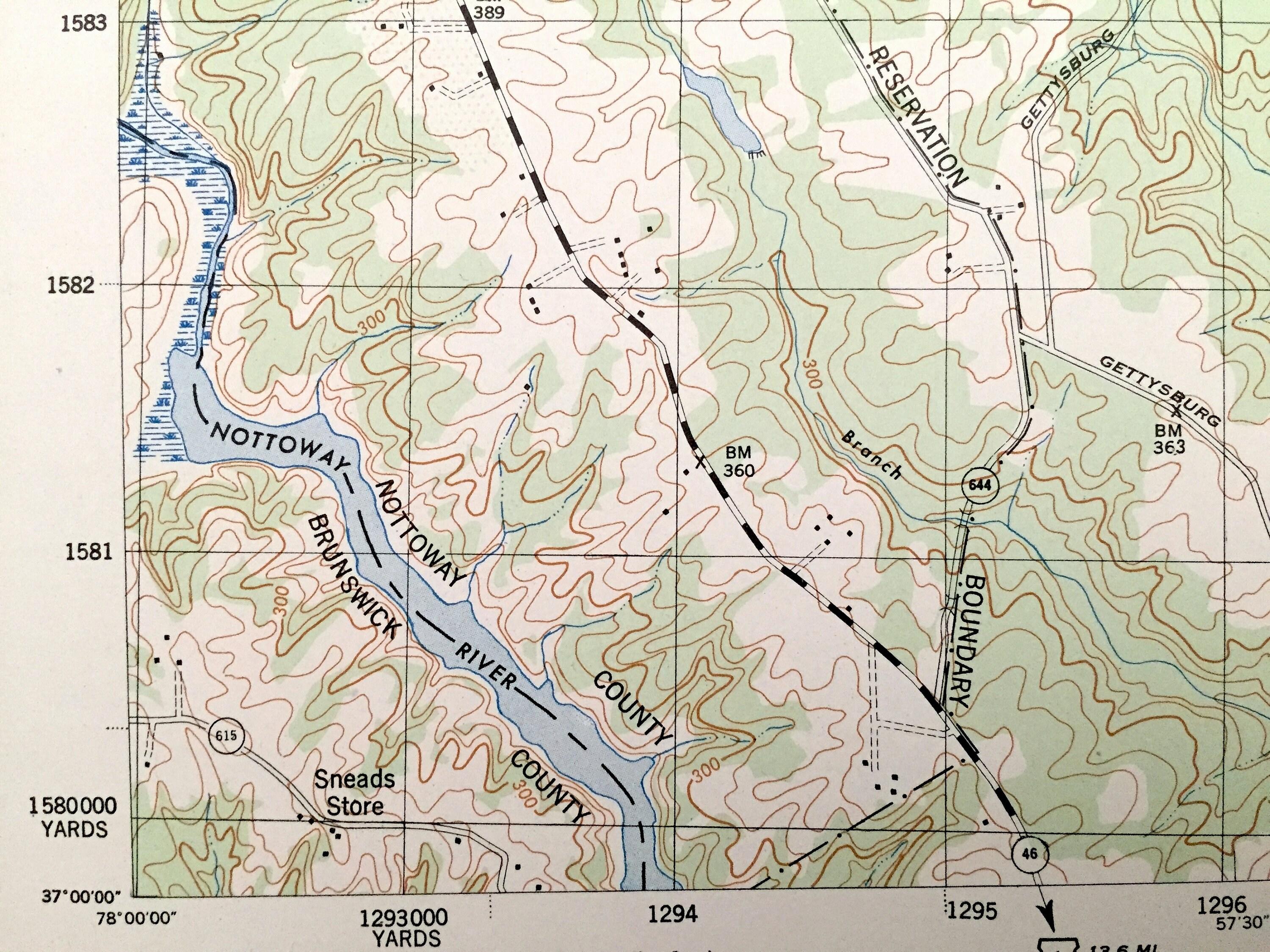 Antique Blackstone Virginia 1943 US Corps of Army Engineers Etsy