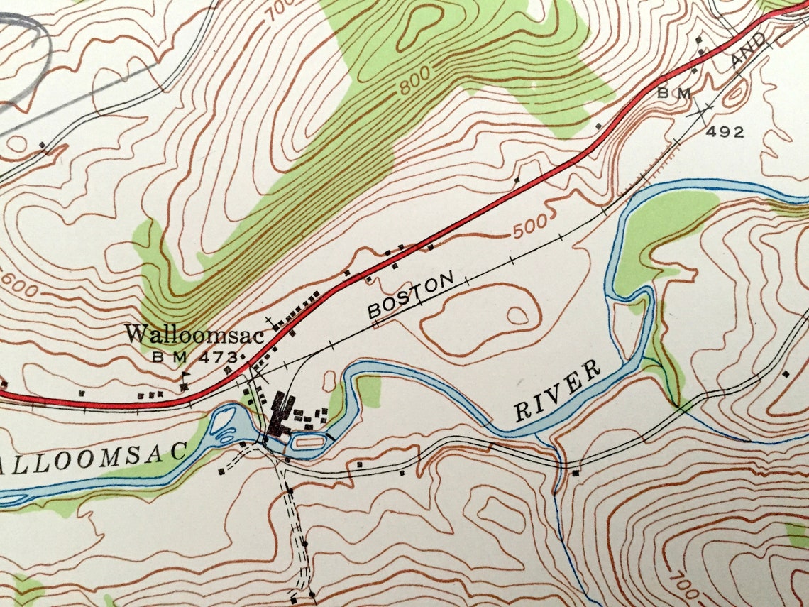 Antique Hoosick Falls New York 1943 US Geological Survey Etsy