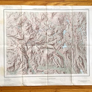 Antique Lassen Volcanic National Park, California 1957 US Geological Survey Topographische Karte – Mineral, Manzanita Lake, Drakesbad, Shasta, CA