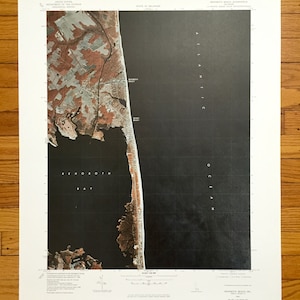 Antique Rehoboth Beach, Delaware 1980 US Geological Survey Topografische kaart – Sussex County, Dewey, Cape Henlopen, Seashore, Silver Lake, DE