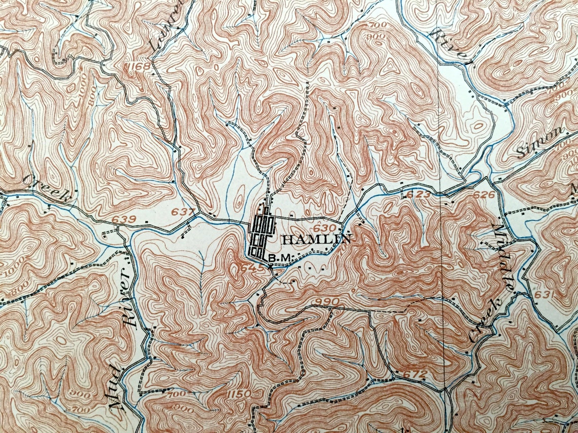 Antique Milton West Virginia 1902 US Geological Survey Etsy