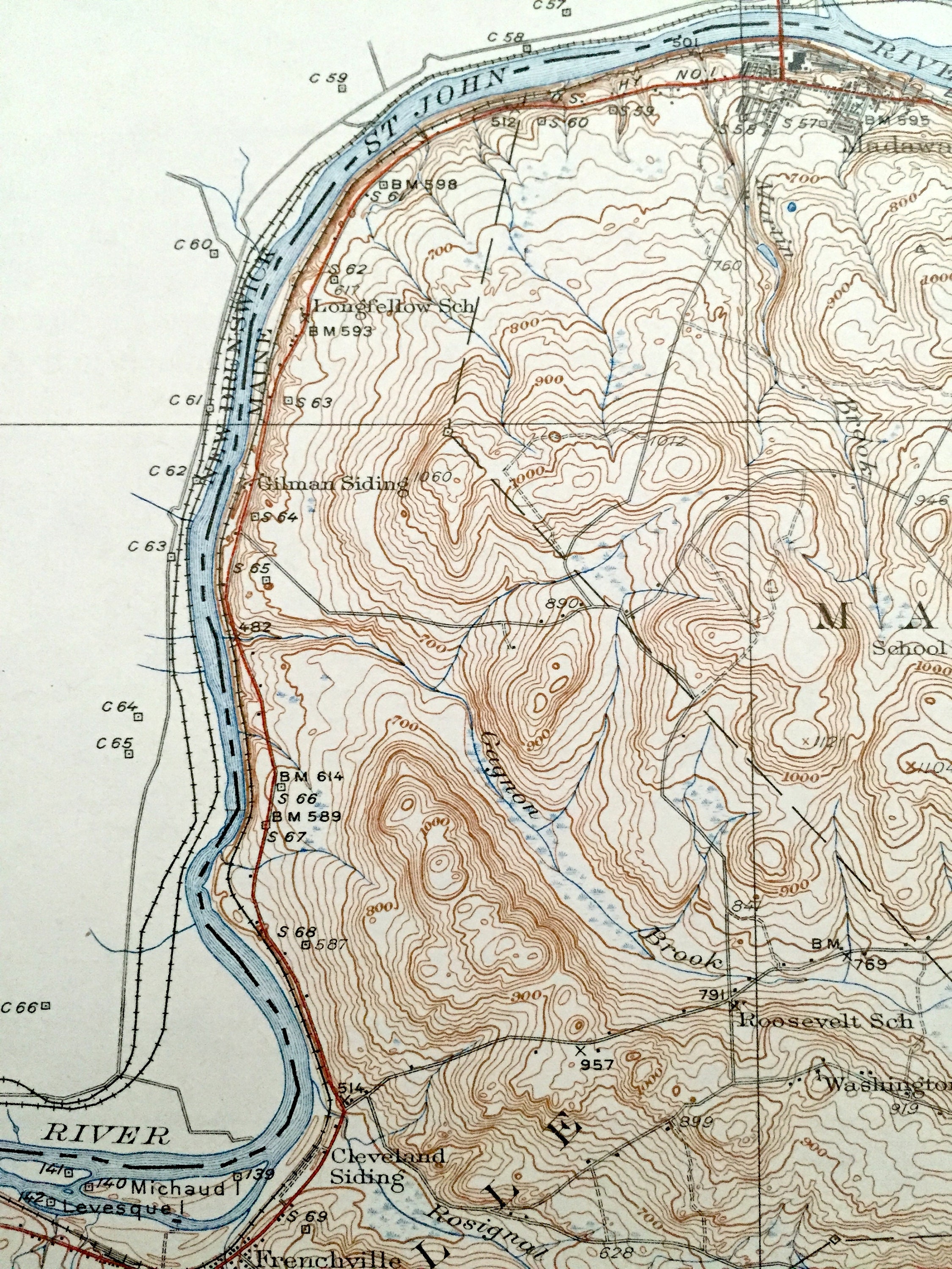 Antique Frenchville Maine 1935 US Geological Survey Etsy UK