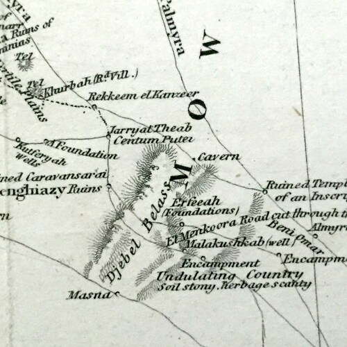 Antique 1845 Map of Syria by Archibald Fullarton & Co – Lebanon, Turkey, Palestine, Tripoli, Homs, shops Aleppo, Holy Land, Mediterranean Sea