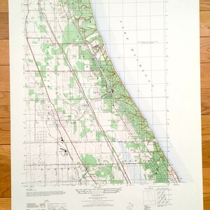 Antike Highland Park, Illinois 1947 US Geological Survey topographische Karte – Lake Forest, County Bannockburn, Highwood, Deerfield Blodgett IL