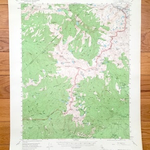 Antique Merced Peak, Kalifornien 1953 US Geological Survey Topographic Map – Yosemite National Park, Sierra Forest, Inyo, Mariposa, Madera