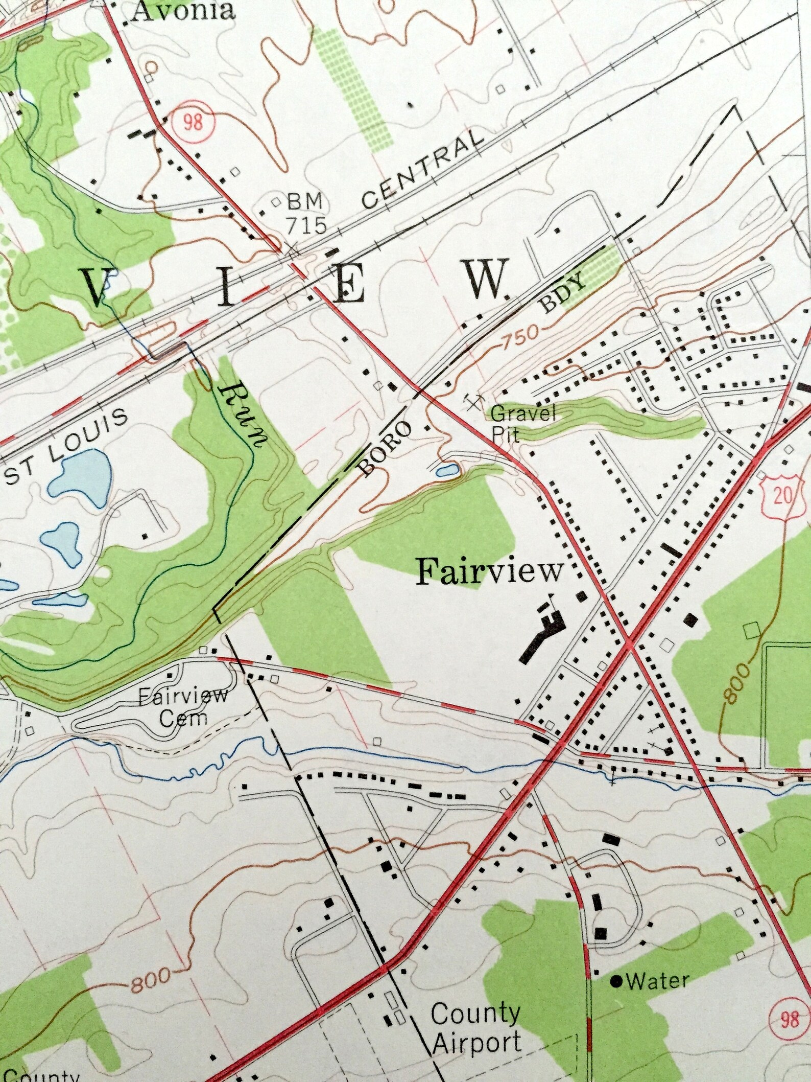 Antique Fairview Pennsylvania 1957 US Geological Survey Etsy UK
