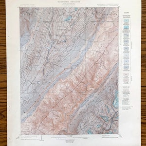 Antique Grantsville, Maryland 1908 US Geological Survey Carte topographique – Allegany, Garrett County, Barton & Somerset, Pennsylvanie MD PA