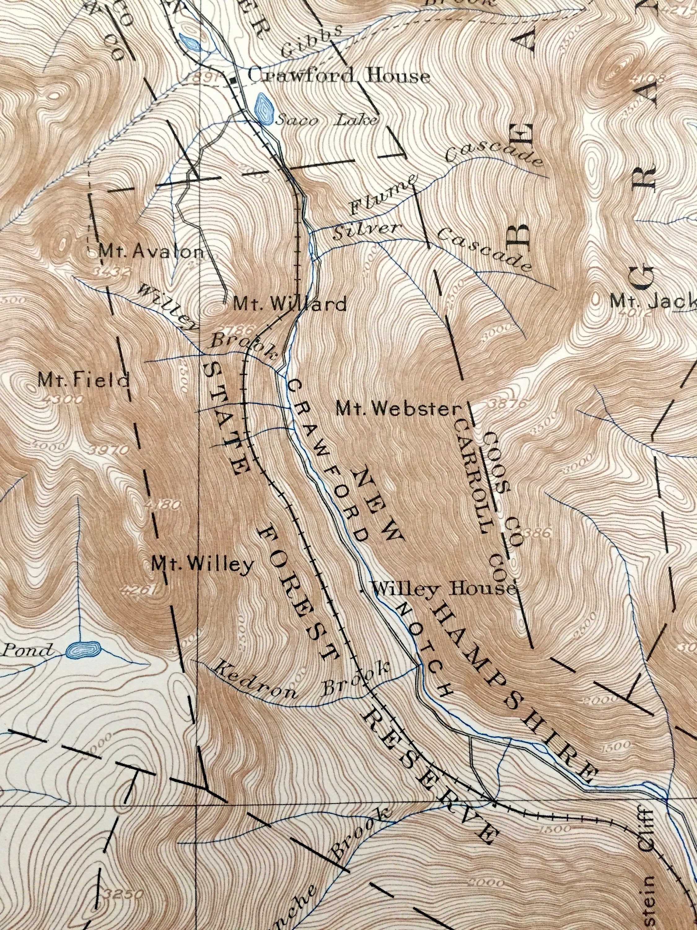Antique Crawford Notch New Hampshire 1896 US Geological Etsy