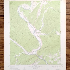 Carte topographique Antique Eagle Rock, Virginie 1962 US Geological Survey - Comté de Botetourt, Jefferson, Forêt nationale de George Washington, Virginie