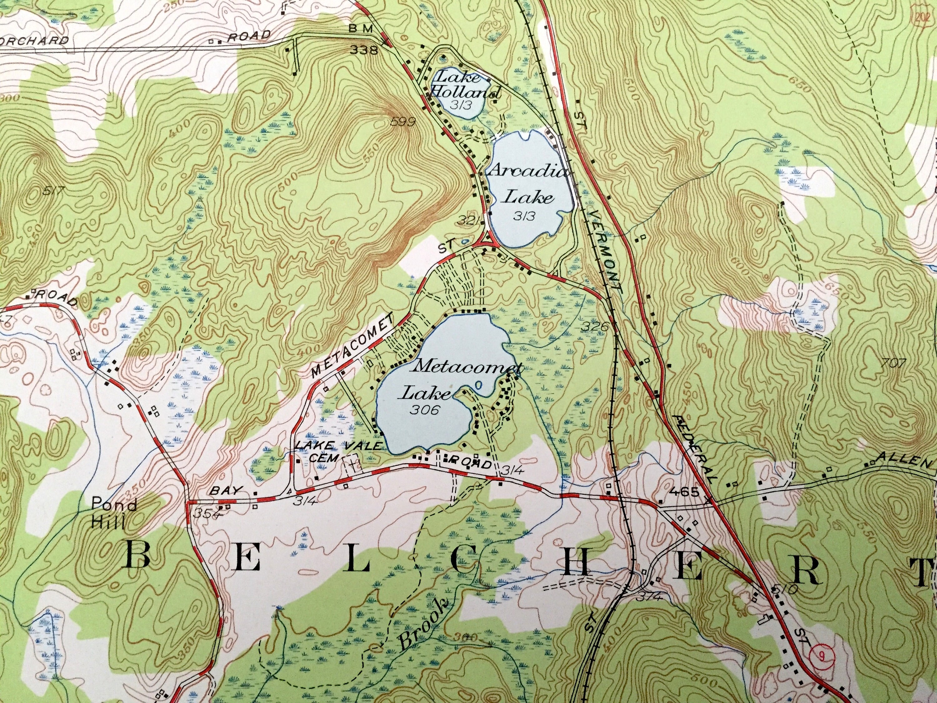 Antique Belchertown Massachusetts 1949 US Geological Survey Etsy